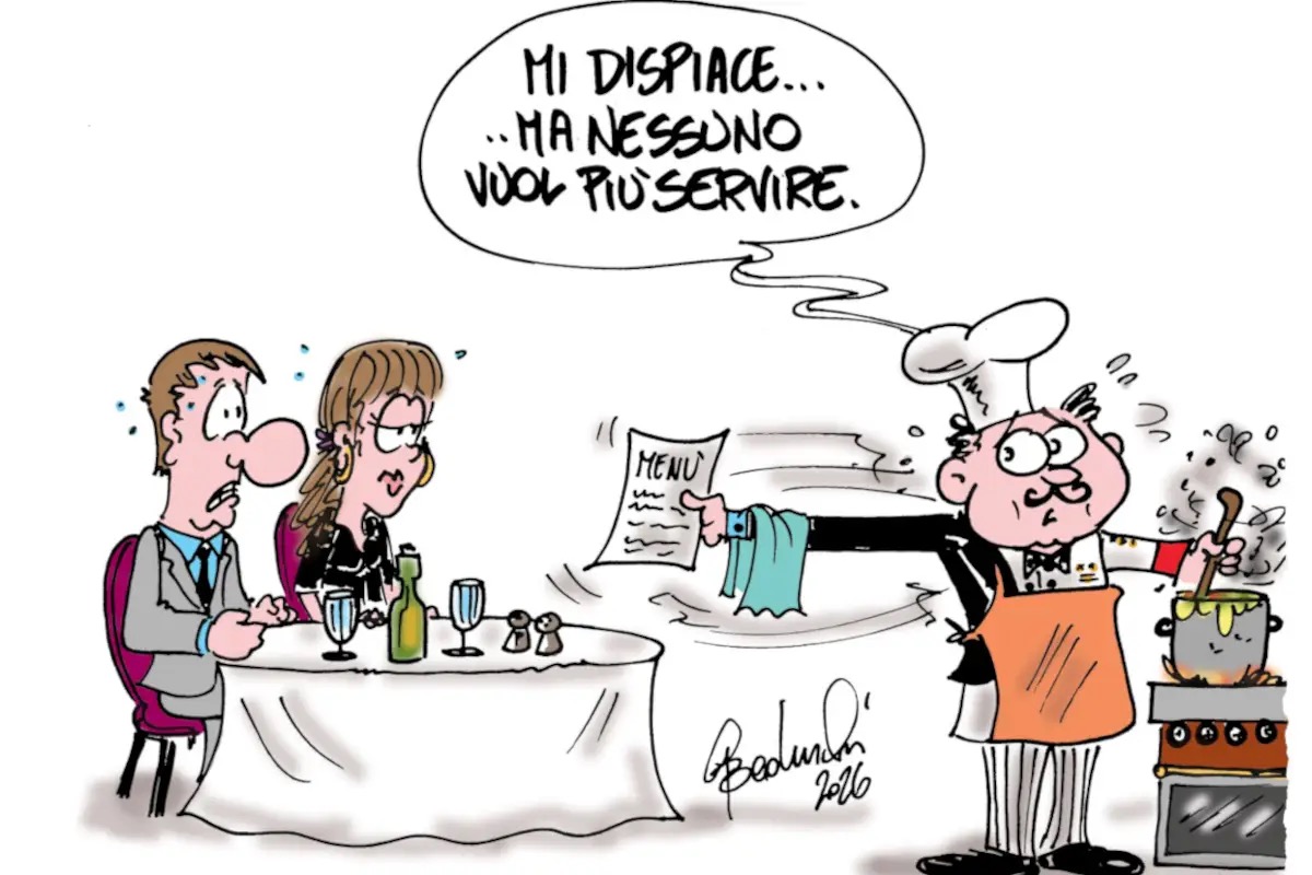  Tutti vogliono essere serviti al ristorante, ma nessuno vuole più servire