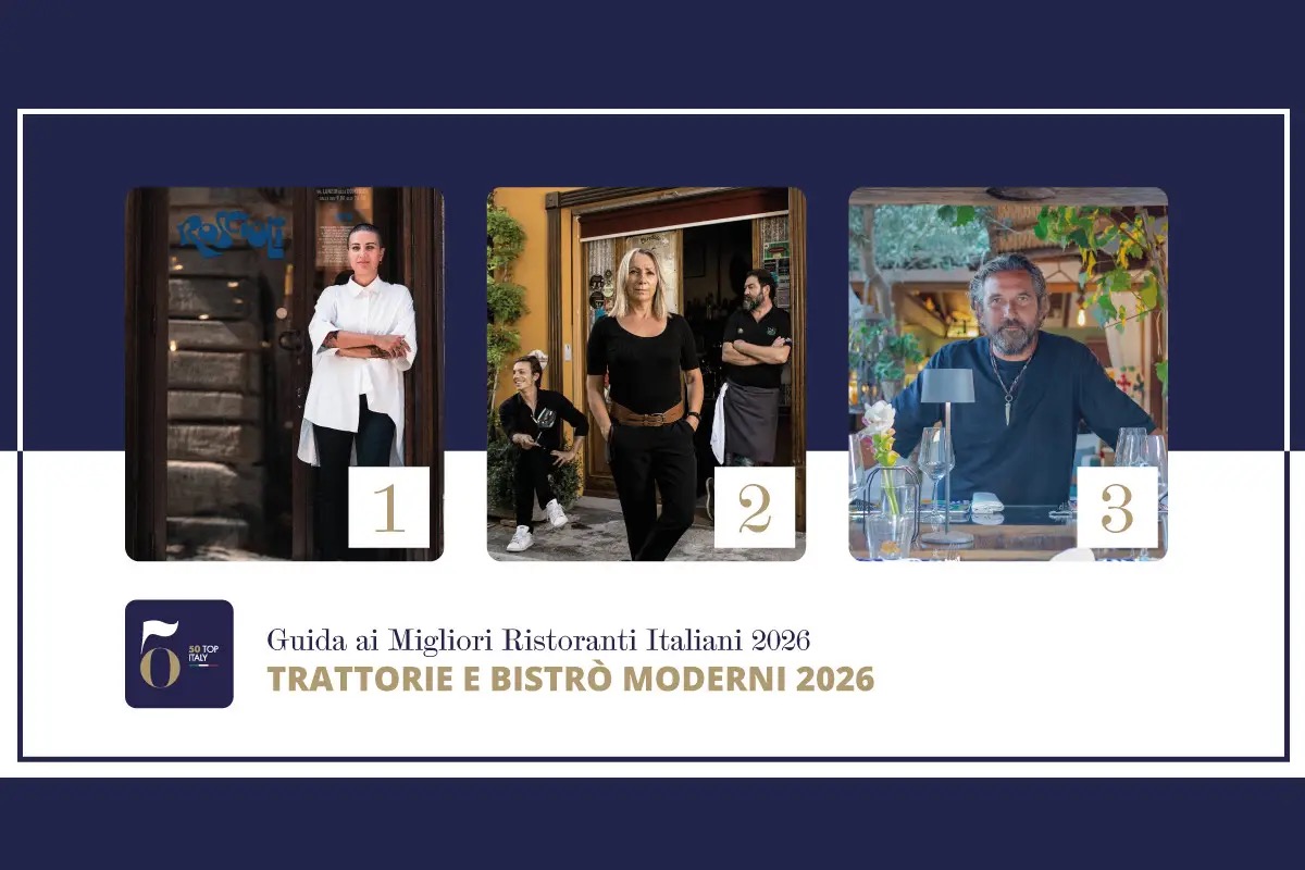  50 Top Italy 2026: “Roscioli Salumeria con Cucina” miglior trattoria d’Italia