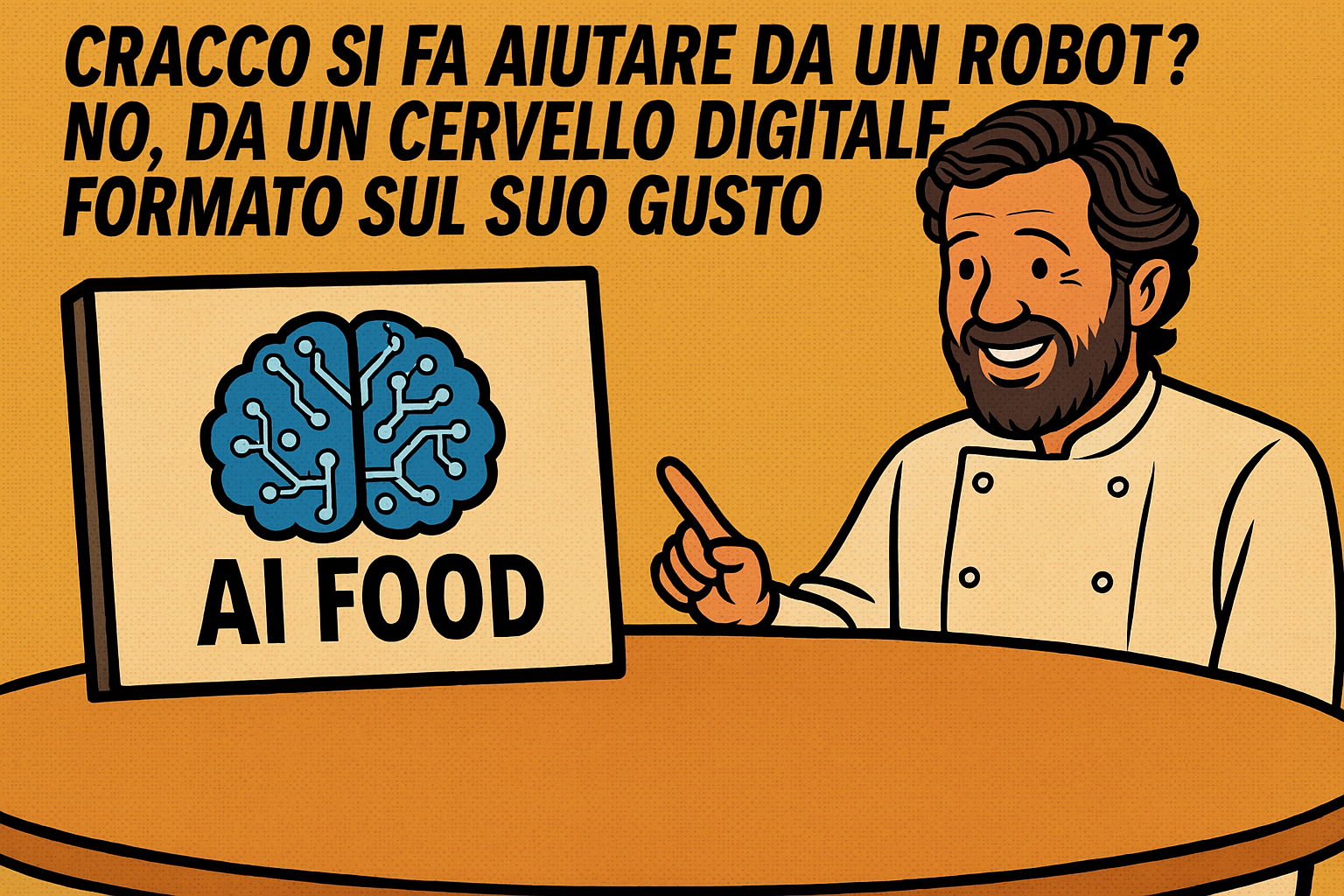 Cracco si fa aiutare da un robot? No, da un cervello digitale formato sul suo gusto
