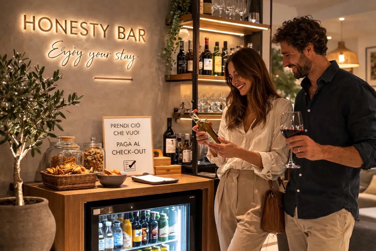  Hotel senza ristorante h24? Il ruolo di minibar smart, honesty bar e market