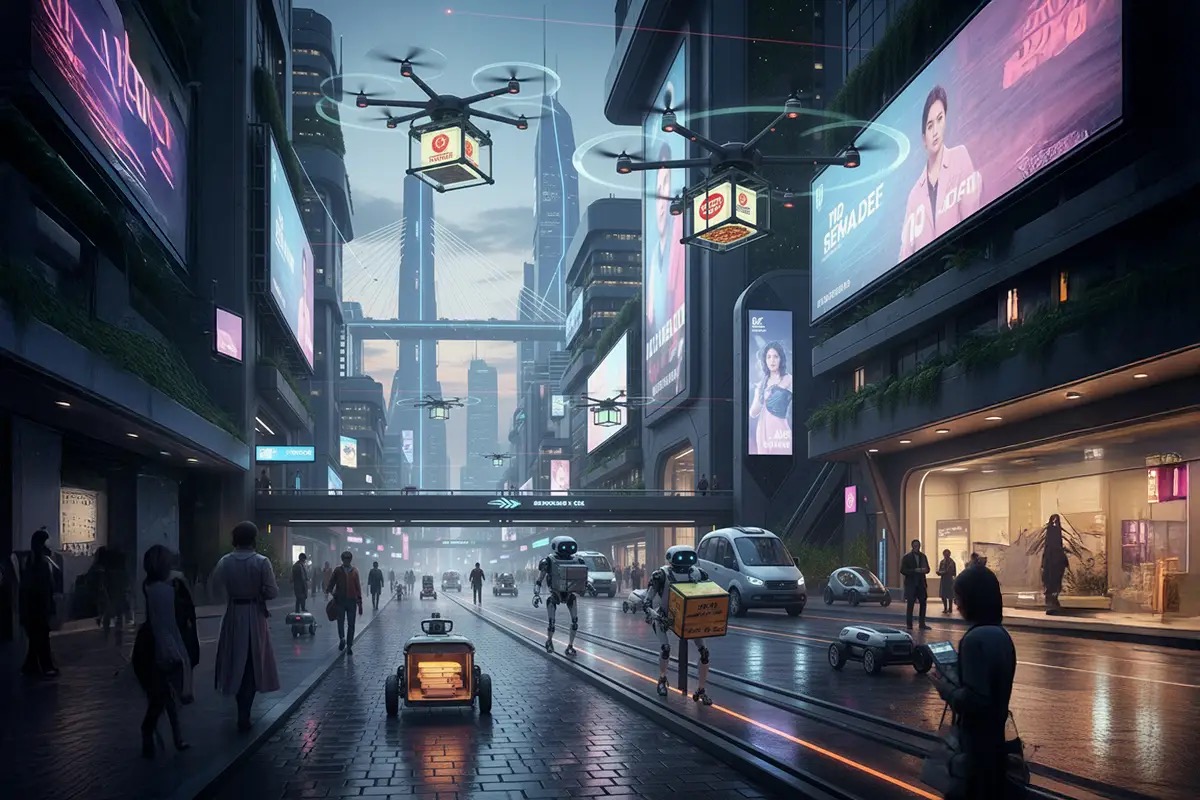  Quando la pizza arriva in drone: il futuro del delivery è già qui